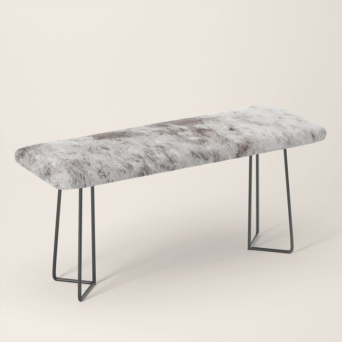 Rustic Cowhide Faux Fur (Digitally Made, ix 2021) Bench Gallery Image 1