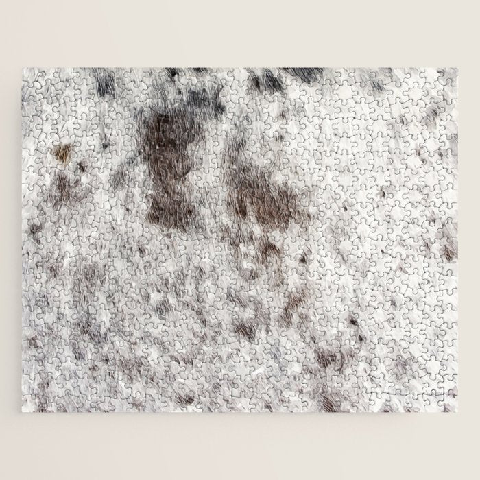 Rustic Cowhide Faux Fur (Digitally Made, ix 2021) Jigsaw Puzzle Gallery Image 1