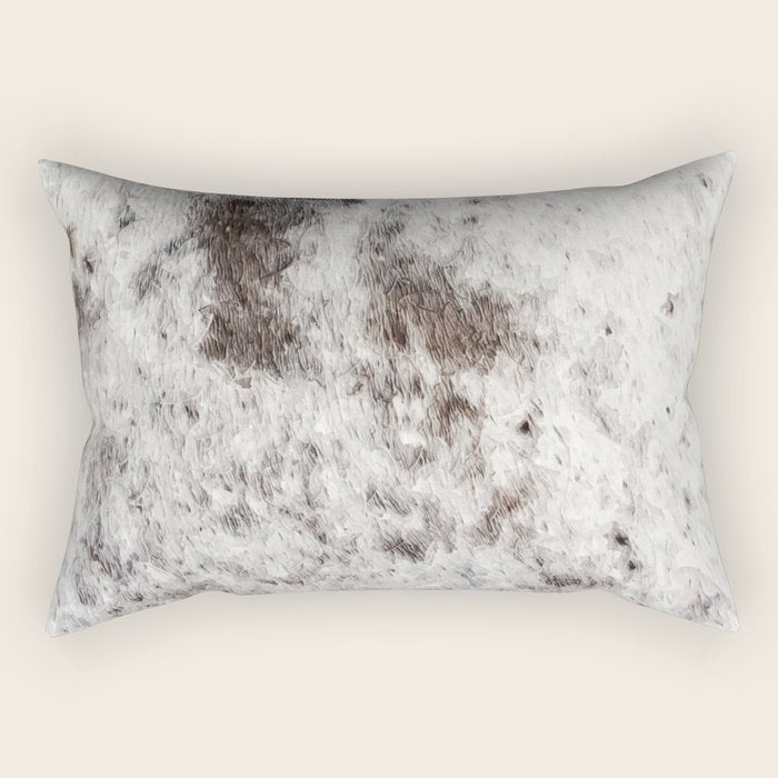 Rustic Cowhide Faux Fur (Digitally Made, ix 2021) Rectangular Pillow Gallery Image 2