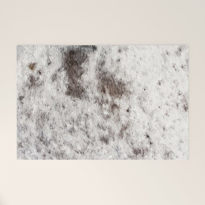 Rustic Cowhide Faux Fur (Digitally Made, ix 2021) Welcome Mat Gallery Image 1