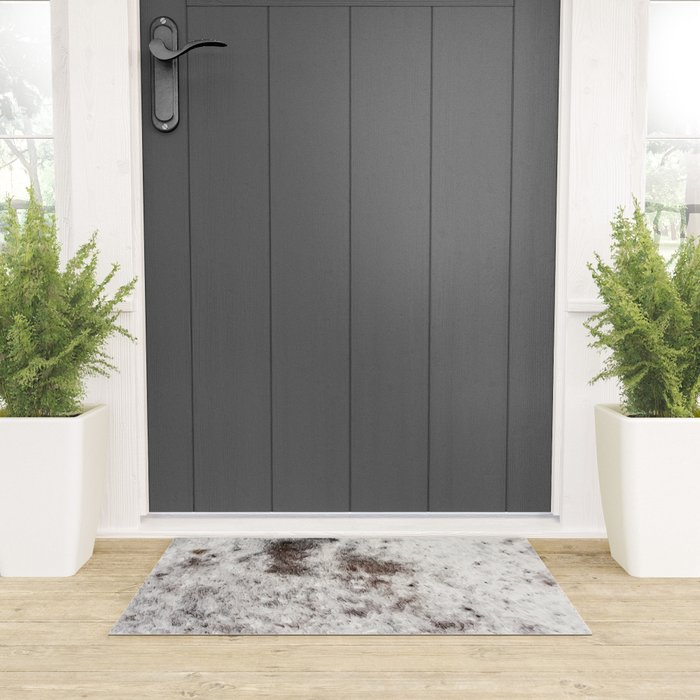 Rustic Cowhide Faux Fur (Digitally Made, ix 2021) Welcome Mat Gallery Image 3