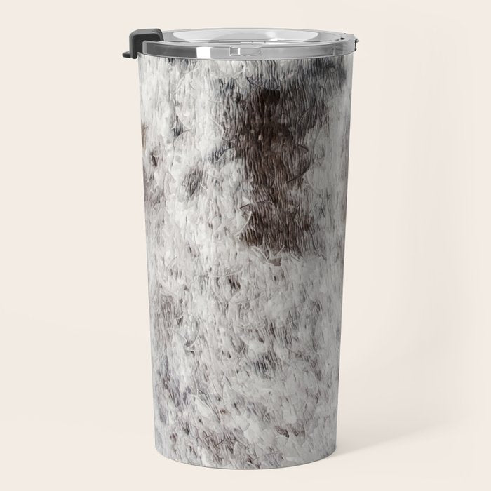Rustic Cowhide Faux Fur (Digitally Made, ix 2021) Travel Mug Gallery Image 3