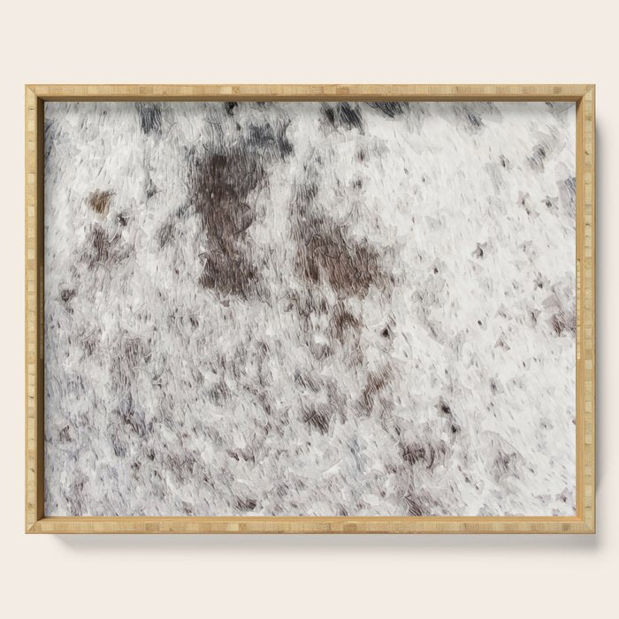 Rustic Cowhide Faux Fur (Digitally Made, ix 2021) Serving Tray Gallery Image 1