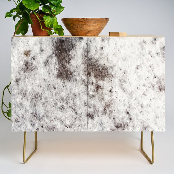 Rustic Cowhide Faux Fur (Digitally Made, ix 2021) Credenza Gallery Image 1