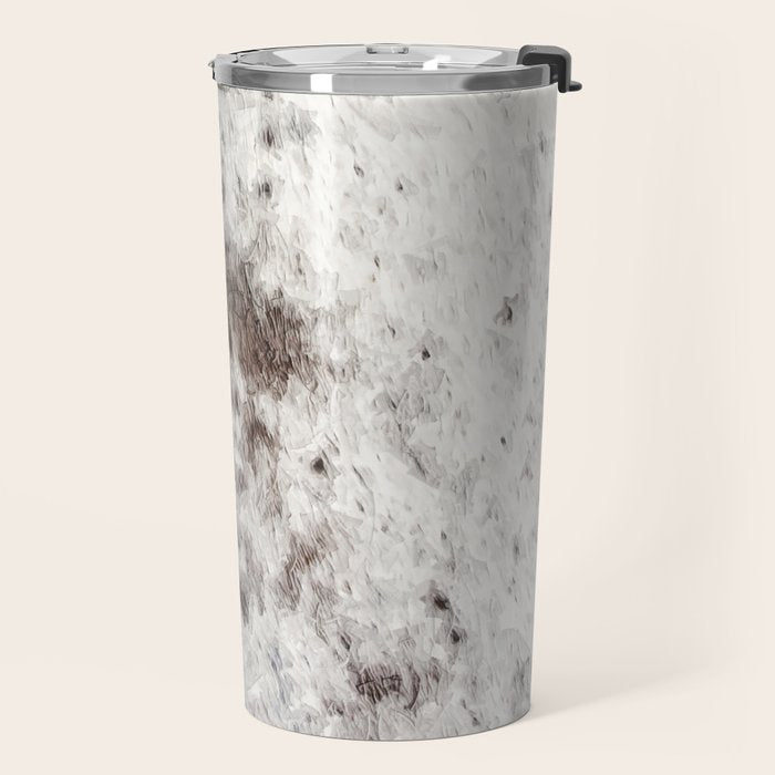 Rustic Cowhide Faux Fur (Digitally Made, ix 2021) Travel Mug Gallery Image 2