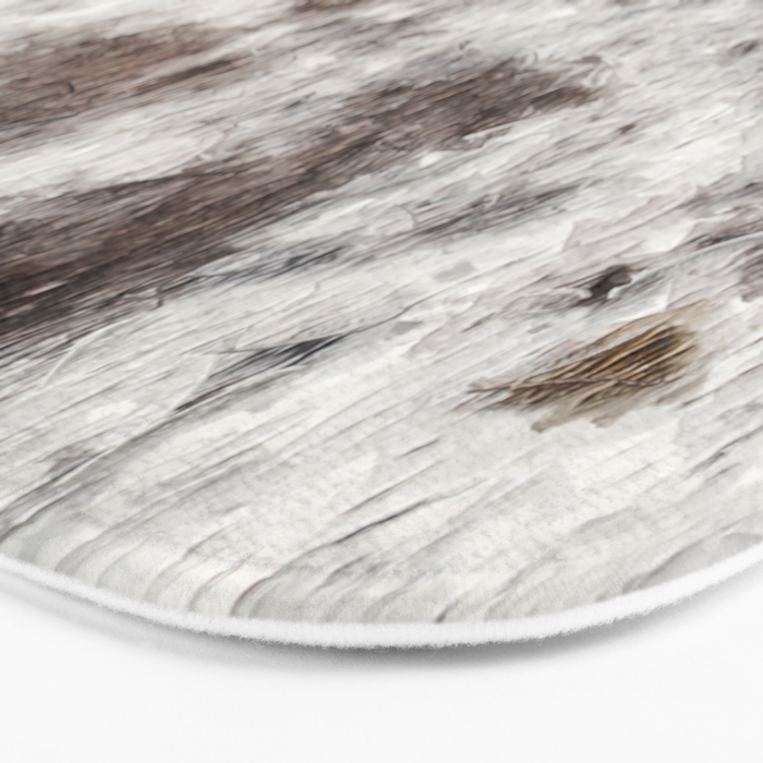 Rustic Cowhide Faux Fur (Digitally Made, ix 2021) Bath Mat Gallery Image 3