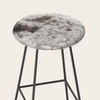 Rustic Cowhide Faux Fur (Digitally Made, ix 2021) Stool Gallery Image 2