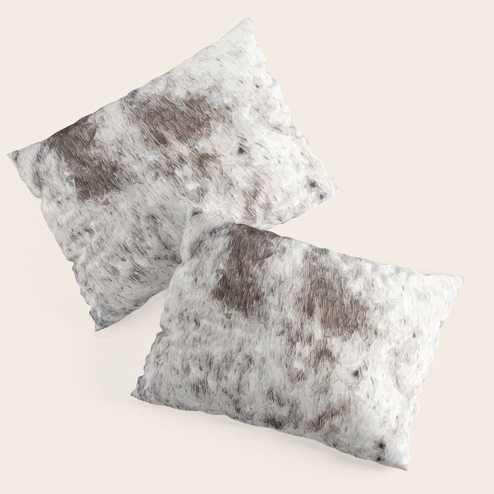 Rustic Cowhide Faux Fur (Digitally Made, ix 2021) Pillow Sham Gallery Image 3