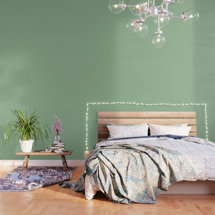 Japanese Waves Pattern Green Wallpaper Gallery Image 3