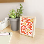Burnt Orange Leaves and Flowers Mini Art Print Gallery Image 2