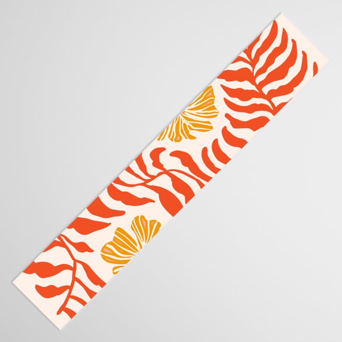 Burnt Orange Leaves and Flowers Table Runner Gallery Image 3
