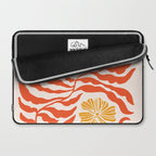 Burnt Orange Leaves and Flowers Laptop Sleeve Gallery Image 2