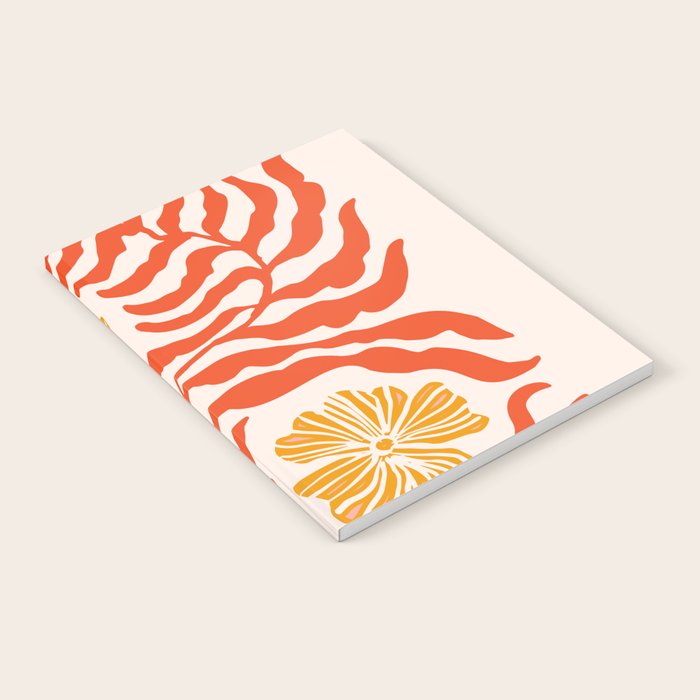 Burnt Orange Leaves and Flowers Notebook Gallery Image 1
