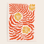 Burnt Orange Leaves and Flowers Poster Gallery Image 4