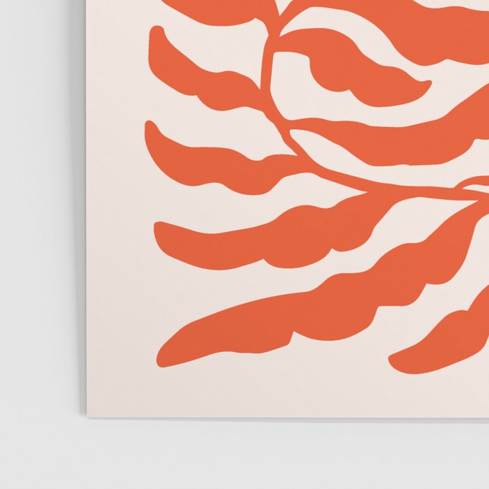 Burnt Orange Leaves and Flowers Poster Gallery Image 3