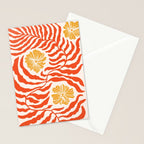 Burnt Orange Leaves and Flowers Stationery Card Gallery Image 2