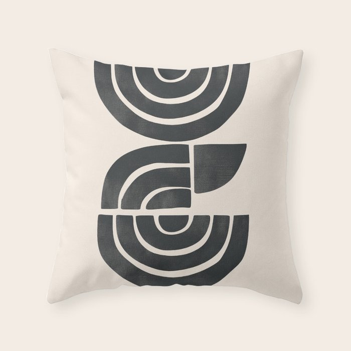 Geometric Rhythm 1 Throw Pillow Gallery Image 1