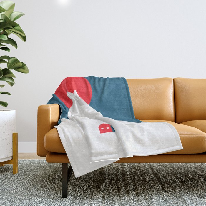 The foot of the mountain Throw Blanket Gallery Image 1