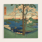 Utagawa Hiroshige - Inaba Province, Karo Koyama - Vintage Japanese Woodblock Print, 1853 Wood Wall Art Gallery Image 1