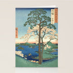 Utagawa Hiroshige - Inaba Province, Karo Koyama - Vintage Japanese Woodblock Print, 1853 Stationery Card Gallery Image 2