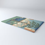 Utagawa Hiroshige - Inaba Province, Karo Koyama - Vintage Japanese Woodblock Print, 1853 Rug Gallery Image 3