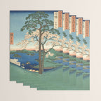 Utagawa Hiroshige - Inaba Province, Karo Koyama - Vintage Japanese Woodblock Print, 1853 Wrapping Paper Gallery Image 3
