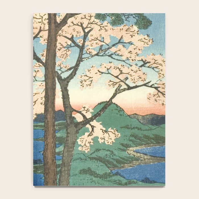Utagawa Hiroshige - Inaba Province, Karo Koyama - Vintage Japanese Woodblock Print, 1853 Notebook Gallery Image 4