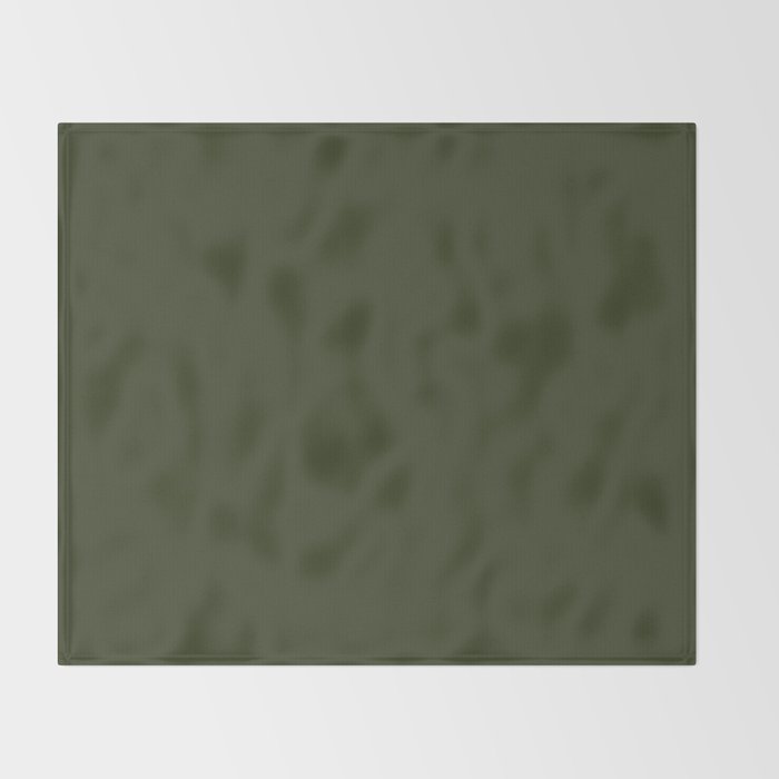 Moss Green Solid Color Throw Blanket Gallery Image 2