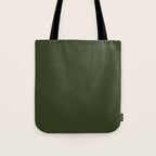 Moss Green Solid Color Tote Bag Gallery Image 1