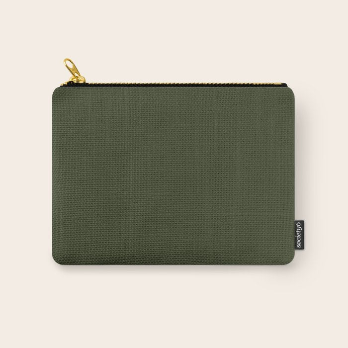 Moss Green Solid Color Carry All Pouch Gallery Image 1