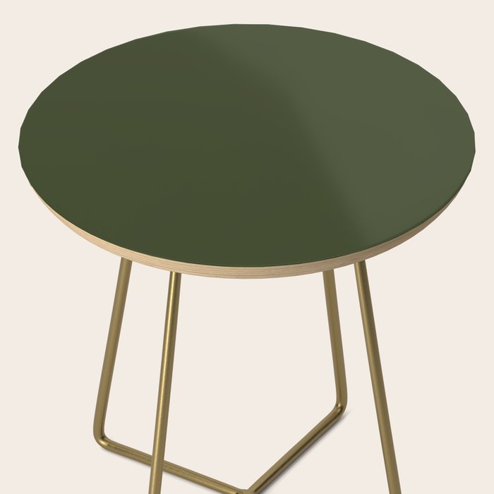 Moss Green Solid Color Side Table Gallery Image 2