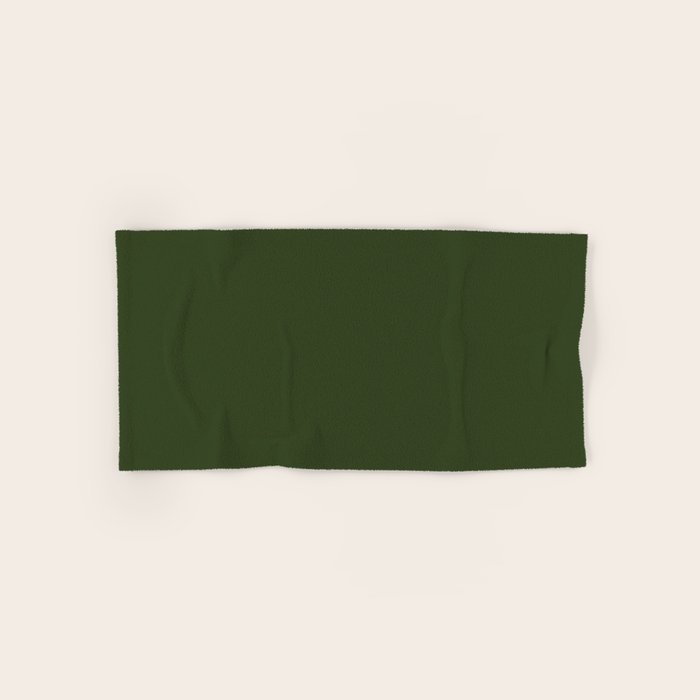 Moss Green Solid Color Bath Towel Gallery Image 1