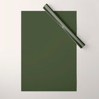 Moss Green Solid Color Wrapping Paper Gallery Image 1