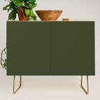 Moss Green Solid Color Credenza Gallery Image 1