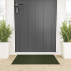 Moss Green Solid Color Welcome Mat Gallery Image 3