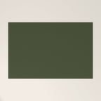 Moss Green Solid Color Welcome Mat Gallery Image 1