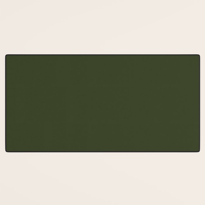 Moss Green Solid Color Desk Mat Gallery Image 3