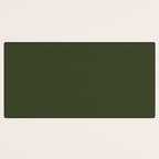 Moss Green Solid Color Desk Mat Gallery Image 3