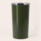 Moss Green Solid Color Travel Mug Gallery Image 1