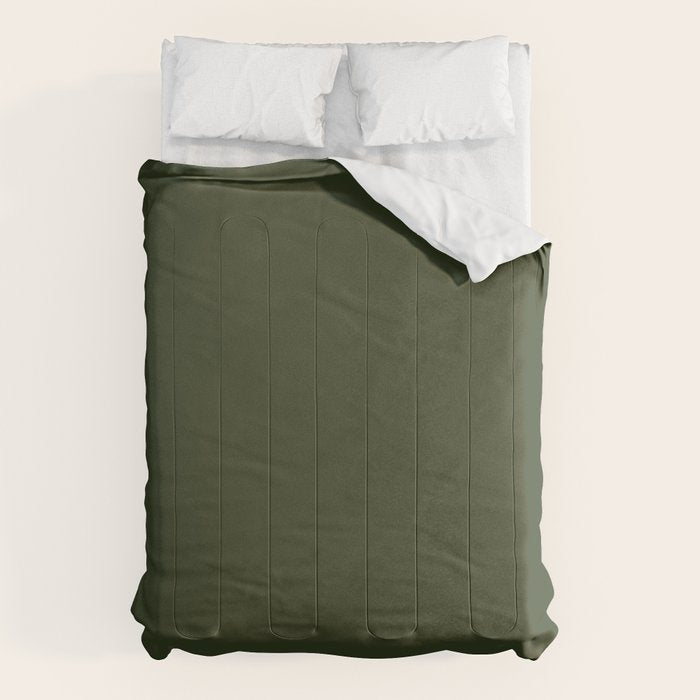 Moss Green Solid Color Comforter Gallery Image 1