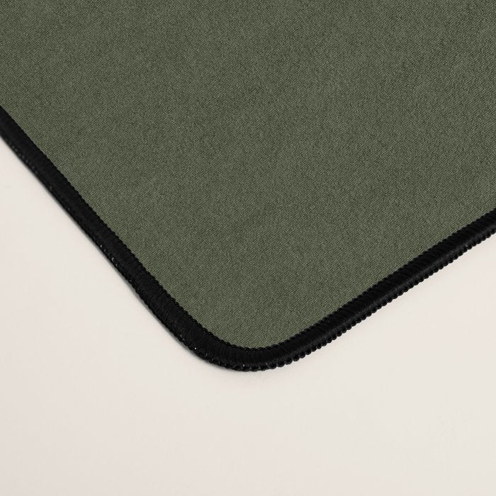 Moss Green Solid Color Desk Mat Gallery Image 4