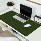 Moss Green Solid Color Desk Mat Gallery Image 2
