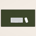 Moss Green Solid Color Desk Mat Gallery Image 1