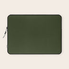 Moss Green Solid Color Laptop Sleeve Gallery Image 1