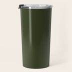 Moss Green Solid Color Travel Mug Gallery Image 3