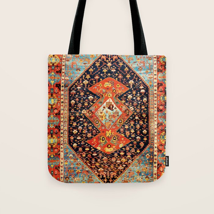 Bakshaish Antique Persian Carpet Print Tote Bag Gallery Image 1