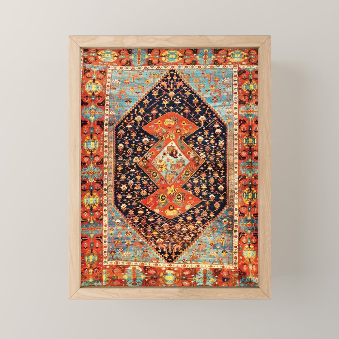 Bakshaish Antique Persian Carpet Print Mini Art Print Gallery Image 1