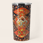 Bakshaish Antique Persian Carpet Print Travel Mug Gallery Image 1