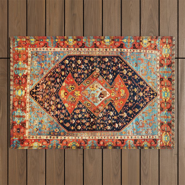 Bakshaish Antique Persian Carpet Print Outdoor Rug Gallery Image 1