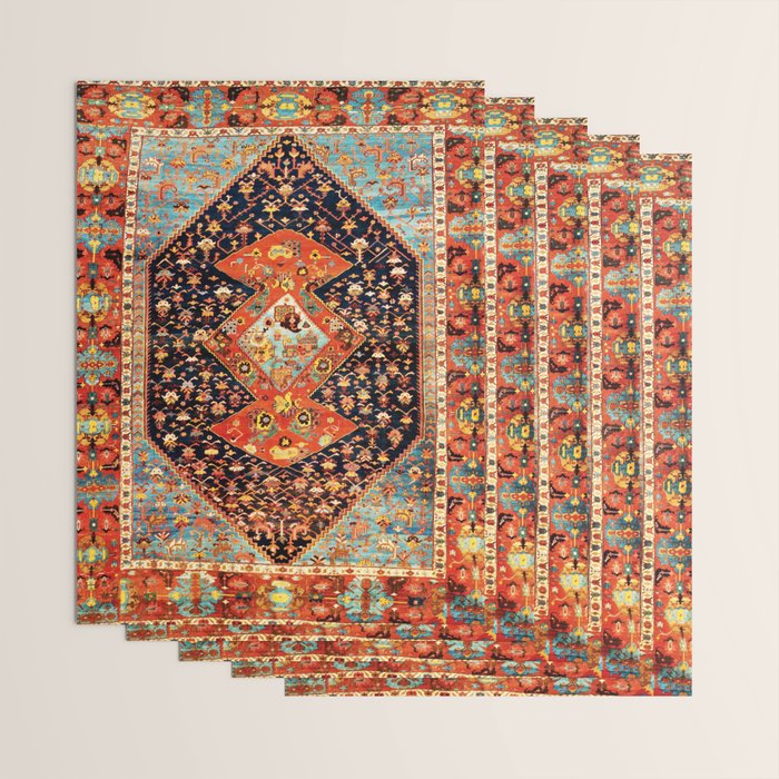 Bakshaish Antique Persian Carpet Print Wrapping Paper Gallery Image 3